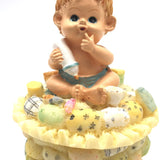 Precious Moments  Figurine “Growing In Grace" Baby Boy holding a bottle of Milk