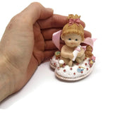 Precious Moments Figurine "Lydia's Baby Showers July 25, 1998 – Baby Girl