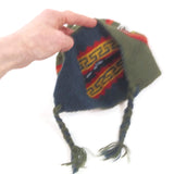 Kids Handmade 100% Wool Knit Earflap Winter Beanie Hat NEW