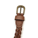 Handmade Brown Leather Women Fashion Belt Criss Cross Design XL 45.5 inches