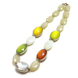 Women's Pendant Necklace Beads Stone Handmade Jewelry Gift Vintage