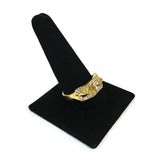Unisex Gold Tone Ring W/Simulated Diamonds Men Women Jewelry Size 12.25 Gift
