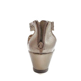 Earth Women's Sandals Comfort Wedge Heel Summer Shoes Back Zipper Closure Platinum