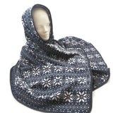 Women's Warm Snowflake Cuddle Fleece Wrap Scarf Shawl Blanket Scarves