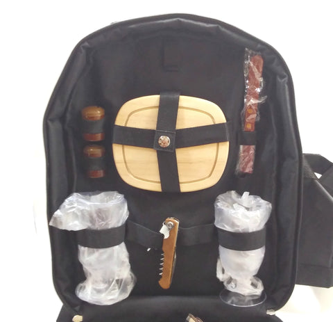 Two-Person Picnic Backpack At Ascot Travel Outdoor Hiking Bag Handbag Basket Eq.