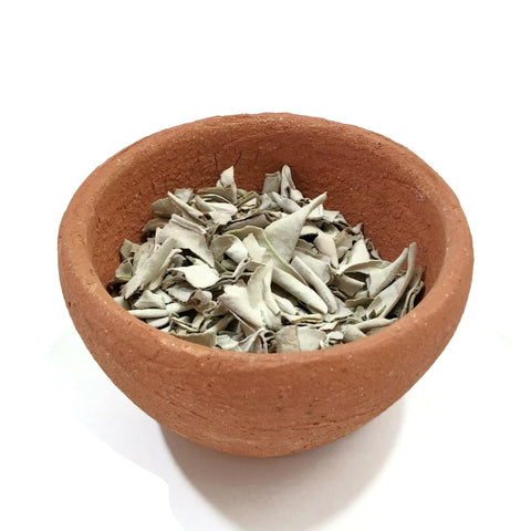 Organic Handmade Clay Incense Burner Smudging Bowl La Chamba Brown  H2"xD3"
