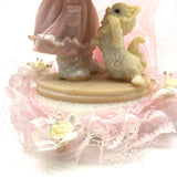 Precious Moments Figurine “Growing In Grace Age 1" Birthday Girl holding a Cake