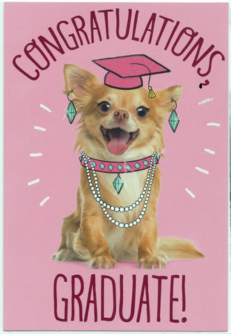 Congratulations Graduate Wishes Greeting Card Dogs Lovers