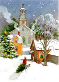 Bringing Home Christmas Tree Christmas Holiday Seasons Art Greeting Card Vintage