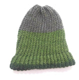 Winter Hat 100% Wool Knitted Handmade Unisex Warm Cap Skull Beanie Green Gift
