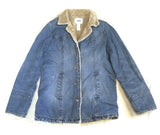 OLD NAVY Women's Jeans Coat  Winter Sherpa-Lined Blue Warm Denim Jacket VTG M