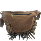 Women Crossbody Bag Boho Brown Tote Handbag Flap Top Tote Purse Shoulder Pouch