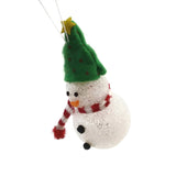 Snowman Christmas Tree Ornament Hanging Décor Holiday Seasons Gift Green Hat VTG
