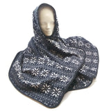 Women's Warm Snowflake Cuddle Fleece Wrap Scarf Shawl Blanket Scarves