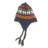 Kids Handmade 100% Wool Knit Earflap Winter Beanie Hat NEW