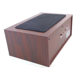 Time Keeper Portable Digital Alarm Clock &  Speaker Dark Brown Wood Grain Design