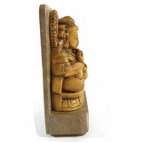 India God Bala Krishna Statue The Butter Thief on Resin Soapstone Base Handmade