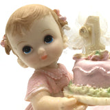 Precious Moments Figurine “Growing In Grace Age 1" Birthday Girl holding a Cake