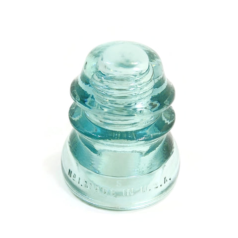 Vintage Whitall Tatum Co No. 1 Glass Insulator Green Made in USA