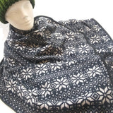 Women's Warm Snowflake Cuddle Fleece Wrap Scarf Shawl Blanket Scarves