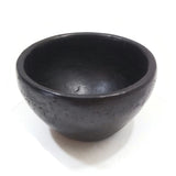 Incense Burner Handmade La Chamba Clay Smudging Bowl Black H2"xD3"