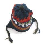 Kids Handmade 100% Wool Knit Earflap Winter Beanie Hat NEW