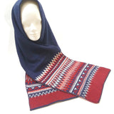 Women's Scarf Old Navy Knitted Warm Shawl Wrap Red/Blue Winter Veil Neck Warmer