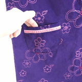 Samantha Says Girls Jumper Dress Purple with Pink Flowers Corduroy 6X