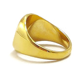 Unisex Ring Black Stone Gold Tone Color for Woman & Men Size 9