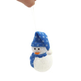 Ornaments Snowman Hanging Christmas Tree Decoration Holiday Seasons Gifts Blue H