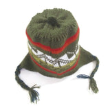 Kids Handmade 100% Wool Knit Earflap Winter Beanie Hat NEW