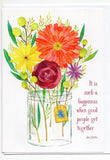 Lot of 3 Trader Joe's Thank You Greeting Cards Flowers Spring Time New
