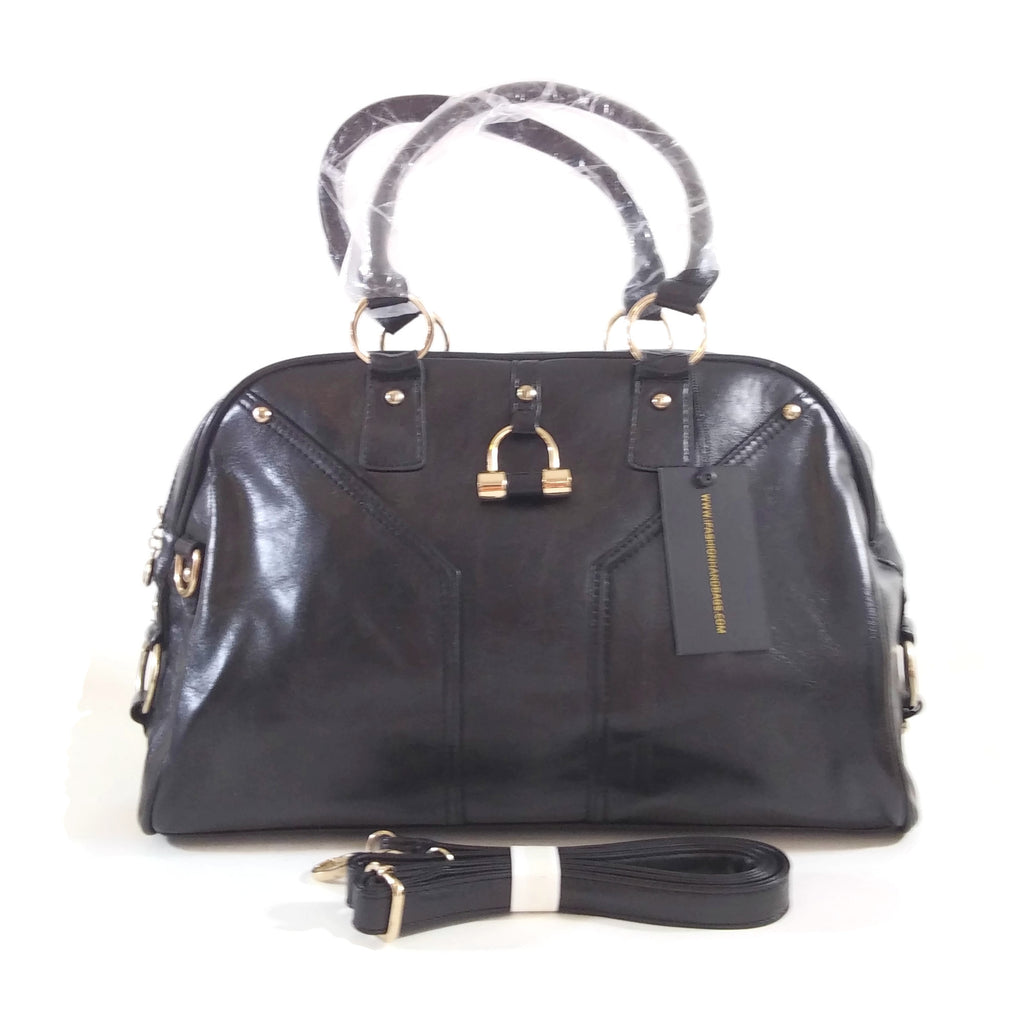 Women's Black HandBag Classic Fashion Shoulder Bag Purse Wallet Gift for Her NWT