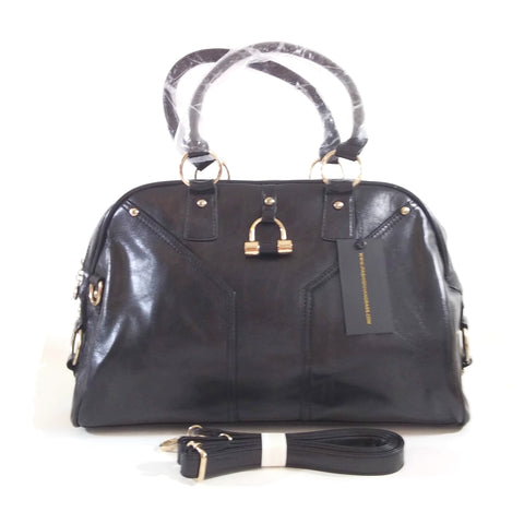 Women's Black HandBag Classic Fashion Shoulder Bag Purse Wallet Gift for Her NWT