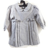 Jeudi Après Midi Paris 18M Baby Girls Long Sleeves Dress White/Gray Vintage