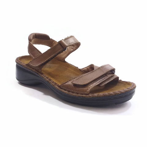 Naot Women's Comfort Sandals Ankle Adjustable Strap Casual Brown Tan Leather