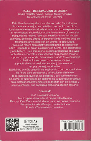 Taller de redacción literaria Cómo Redactar Novels Poesía Teatro Y Ensayo