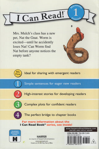 Diary of a Worm Nat the Gnat by Doreen Cronin I Can Read Level 1 Paperback
