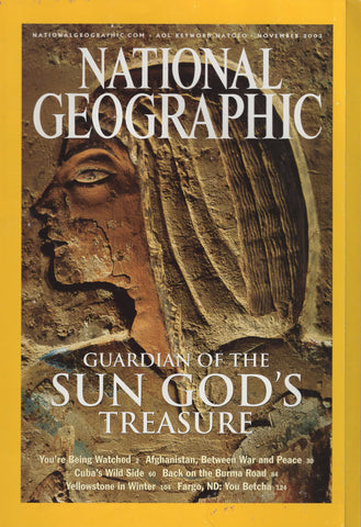 National Geographic Magazine Guardian of the Sun God's Treasure November 2003