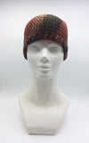 Women's Handmade 100% Wool Knit Winter Beanie Hat Bordeaux/Brown