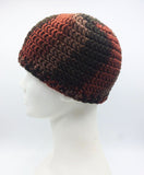 Women's Handmade 100% Wool Knit Winter Beanie Hat Bordeaux/Brown