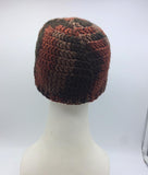 Women's Handmade 100% Wool Knit Winter Beanie Hat Bordeaux/Brown