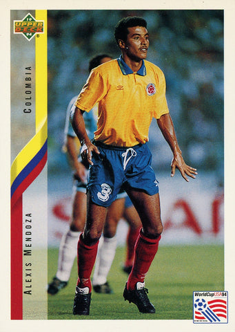 Alexis Mendoza Colombia Upper Deck #51 World Cup USA '94 Soccer Sport Card