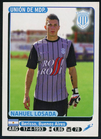Nahuel Losada Club Atletico Union Argentine #647 Soccer Sport Card Panini