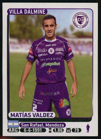 Matias Valdez Club Villa Dalmine Argentine #657 Soccer Sport Card Panini