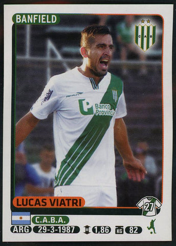 Lucas Viatri Club Atletico Banfield #76 Soccer Sport Card Panini