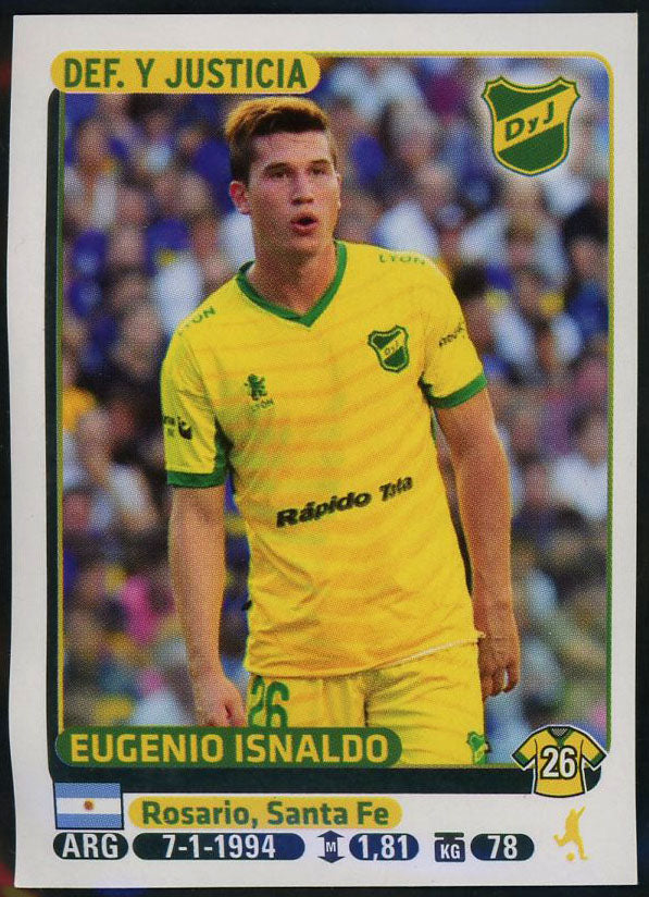 Eugenio Isnaldo Defensa y Justicia Argentine #150 Soccer Sport Card Panini
