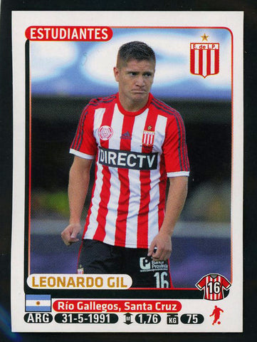 Leonardo Gil Club Estudiantes de La Plata Argentine #162 Soccer Sport Card Pan