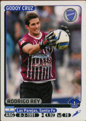 Rodrigo Rey Club Deportivo Godoy Cruz Argentine #185 Soccer Sport Card Panini