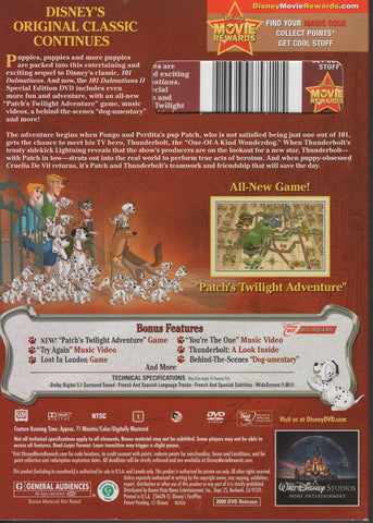 101 Dalmatians II: Patch's London Adventure DVD